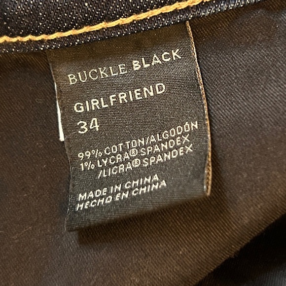 Buckle Black BBW1138 Womens Girlfriend 34 High Rise Stretch Jean Actual 38x27.5” - Picture 8 of 9